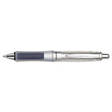 Dr. Grip Center Of Gravity Retractable Ballpoint Pen, 1mm, Black Ink, Silver/navy Barrel