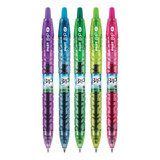 B2p Bottle-2-pen Recycled Retractable Gel Pen, 0.7mm, Assorted Ink/barrel, 5/pack