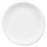 Clay Coated Paper Plates, 6", White, 100/pack