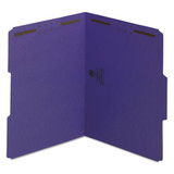 Top Tab Colored 2-fastener Folders, 1/3-cut Tabs, Letter Size, Purple, 50/box