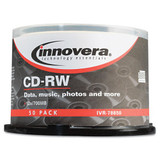 Cd-rw Discs, Rewritable, 700mb/80min, 12x, Spindle, Silver, 50/pack