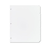 Write & Erase Plain-tab Paper Dividers, 5-tab, Letter, White, 36 Sets