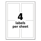 Ultraduty Ghs Chemical Waterproof And Uv Resistant Labels, 3.5 X 5, White, 4/sheet, 50 Sheets/box
