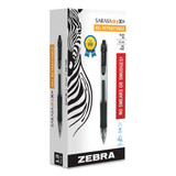 Sarasa Dry Gel X20 Retractable Gel Pen, Fine 0.5mm, Black Ink, Smoke Barrel, Dozen