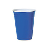 Solo Plastic Party Cold Cups, 16oz, Blue, 50/pack