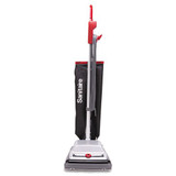 Tradition Quietclean Upright Vacuum, 18 Lb, Gray/red/black