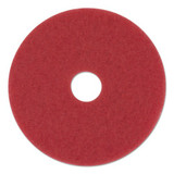 Buffing Floor Pads, 13" Diameter, Red, 5/carton