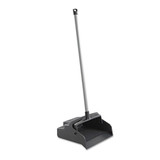 Lobbymaster Plastic Dust Pan, 12w X 37h, Black Pan/white Handle