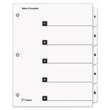 Onestep Printable Table Of Contents And Dividers, 5-tab, 1 To 5, 11 X 8.5, White, 1 Set
