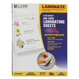 Cleer Adheer Self-adhesive Laminating Film, 2 Mil, 9" X 12", Gloss Clear, 50/box
