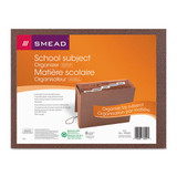 Six-pocket Subject File W/ Insertable Tabs, 5.25" Expansion, 6 Sections, 1/5-cut Tab, Letter Size, Redrope