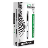 Z-grip Flight Stick Ballpoint Pen, 1.2mm, Black Ink, White/black Barrel, Dozen