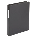 Economy Non-view Round Ring Binder, 3 Rings, 1" Capacity, 11 X 8.5, Black