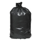 Linear Low Density Recycled Can Liners, 33 Gal, 1.25 Mil, 33" X 39", Black, 100/carton