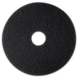 High Productivity Floor Pad 7300, 17" Diameter, Black, 5/carton