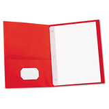 Two-pocket Portfolios With Tang Fasteners, 11 X 8 1/2, Red, 25/box