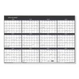 Contemporary Two-sided Yearly Erasable Wall Planner, 24 X 36, 2021