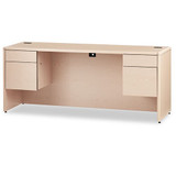 10700 Kneespace Credenza, 3/4 Height Pedestals, 72w X 24d X 29.5h, Cognac