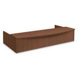 Foundation Reception Station With Bow Front, 72w X 36d X 14.25h, Mahogany