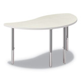 Build Wisp Shape Table Top, 54w X 30d, Silver Mesh