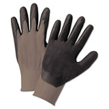 Nitrile-coated Gloves, Gray/black, Nylon Knit, Medium, 12 Pairs