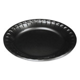 Laminated Foam Dinnerware, Plate, 10.25" Diameter, Black, 540/carton