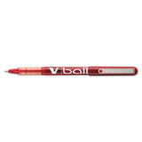 Vball Liquid Ink Stick Roller Ball Pen, 0.5mm, Red Ink/barrel, Dozen
