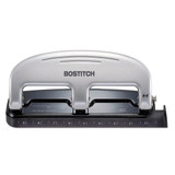 Ez Squeeze Three-hole Punch, 12-sheet Capacity, Black/silver