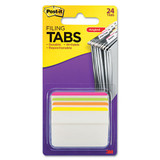 2" Angled Tabs, Lined, 1/5-cut Tabs, Assorted Brights, 2" Wide, 24/pack