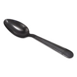 Wrapped Cutlery, 6,25" Teaspoon, Heavyweight, Polypropylene, Black, 1,000/carton