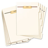 Stackable Folder Dividers W/ Fasteners, 1/5-cut End Tab, Legal Size, Manila, 50/pack