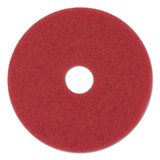 Buffing Floor Pads, 16" Diameter, Red, 5/carton