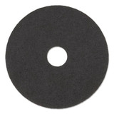 High Performance Stripping Floor Pads, 17" Diameter, Grayish Black, 5/carton