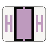 A-z Color-coded End Tab Filing Labels, H, 1 X 1.25, White, 500/roll