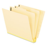 Manila End Tab Classification Folders, 2 Dividers, Letter Size, Manila, 10/box