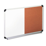 Cork/dry Erase Board, Melamine, 36 X 24, Black/gray, Aluminum/plastic Frame