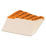 Manila Index Card Guides With Laminated Tabs, 1/5-cut Top Tab, 1 To 31, 4 X 6, Manila, 31/set