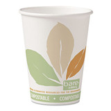 Bare By Solo Eco-forward Pla Paper Hot Cups, 16 Oz, Leaf Design, 50/pack