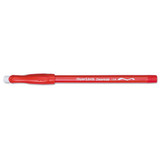 Eraser Mate Stick Ballpoint Pen, Medium 1mm, Red Ink/barrel, Dozen
