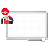 All Purpose Magnetic Planning Board, 1 Sq/in Grid, 48 X 36, Aluminum Frame