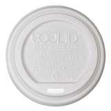 Ecolid Renewable/compostable Hot Cup Lid, Pla, Fits 10-20 Oz Hot Cups, 50/pack, 16 Packs/carton