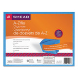 Open Top A-z Expanding File W/ Antimicrobial Product Protection, 21 Sections, 1/21-cut Tab, Letter Size, Blue