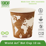 World Art Renewable & Compostable Hot Cups Convenience Pack - 10 Oz., 50/pk