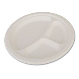Champware Heavyweight Bagasse Dinnerware, 3-c Plate, 10", White, 500/carton