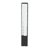 25-pocket Expanding Time Card Rack, Plastic, Black