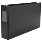 Ledger-size Round Ring Binder With Label Holder, 3 Rings, 3" Capacity, 11 X 17, Black