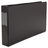 Ledger-size Round Ring Binder With Label Holder, 3 Rings, 2" Capacity, 11 X 17, Black
