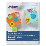 Printable Color Labels With Sure Feed And Easy Peel, 1.66" Dia., Assorted Colors, 24/sheet, 10 Sheets/pack
