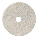 Natural White Burnishing Floor Pads, 24" Diameter, 5/carton