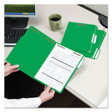 Watershed/cutless Reinforced Top Tab 2-fastener Folders, 1/3-cut Tabs, Letter Size, Green, 50/box